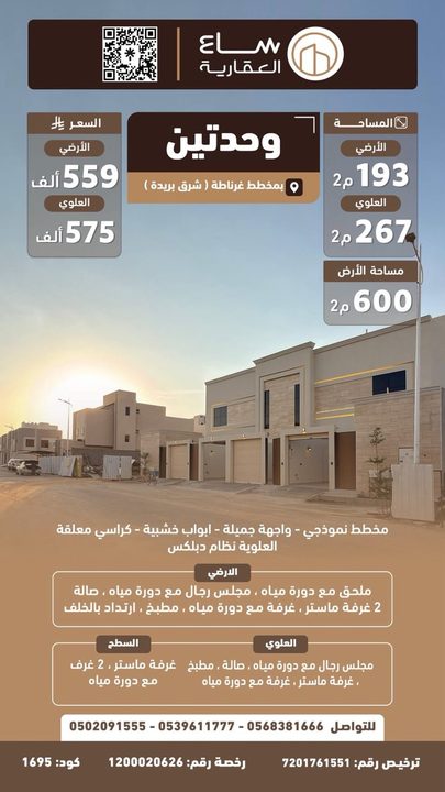 وحدتين مخطط غرناطة (شرق بريدة)